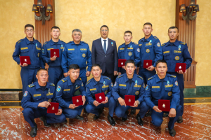 KYRGYZ RESCUERS WHO HAVE ENHANCED THEIR REPUTATION IN THE INTERNATIONAL ARENA  12 RESCUERS RECEIVED AWARDS OF THE RUSSIAN FEDERATION