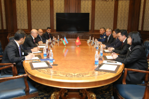 MINISTER BOOBEK AZHIKEYEV MET WITH HIS COUNTERPART FROM AZERBAIJAN  THE MEETING WAS HELD IN A CLOSE CIRCLE