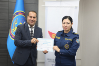 MINISTER BOOBEK AZHIKEYEV PRESENTED CERTIFICATES TO THE EMPLOYEES STUDYING TURKISH LANGUAGE