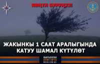 БИШКЕК ЖАНА ЧҮЙДӨ ЖАКЫНКЫ БИР СААТ АРАЛЫГЫНДА КАТУУ ШАМАЛ КҮТҮЛӨТ