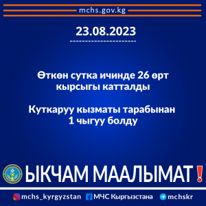 Оперативная информация об обстановке противопожарной службы и службы спасения Кыргызской Республики