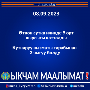 Оперативная информация об обстановке противопожарной службы и службы спасения Кыргызской Республики