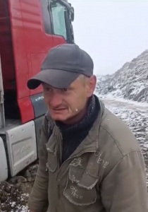 A DRIVER FROM BELARUS WHO WAS LOST ON A MOUNTAIN PASS WAS FOUND ALIVE AND UNHARMED